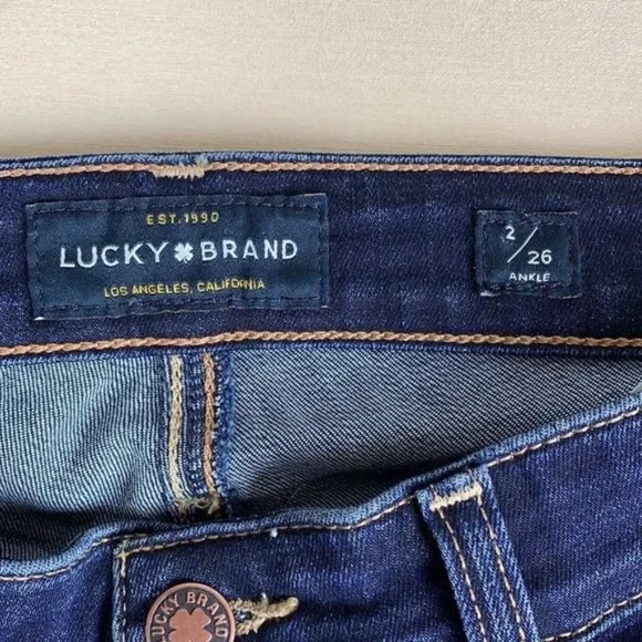 Lucky Brand Dark Wash Orta Premium Sweet Straight Ankle Jeans - Picture 6 of 10